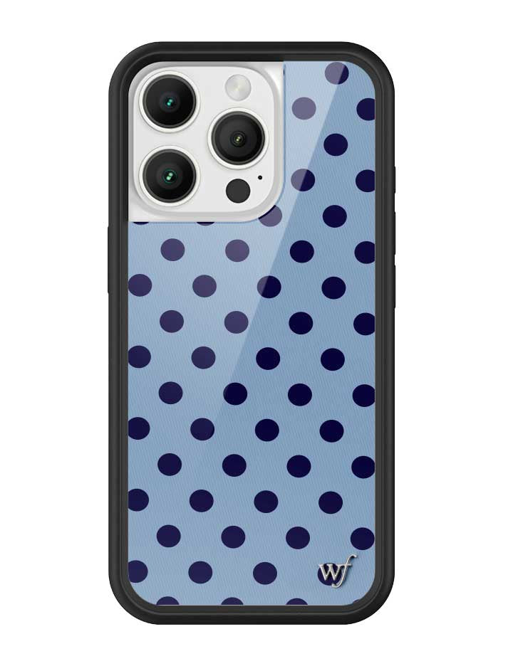 Polka Dot | Blue and Navy Blue iPhone Case iPhone 16 Pro iPhone Case Wildflower Cases