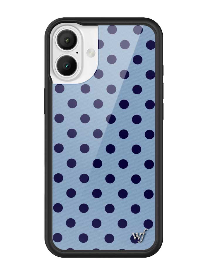 Polka Dot | Blue and Navy Blue iPhone Case iPhone 16 Plus iPhone Case Wildflower Cases
