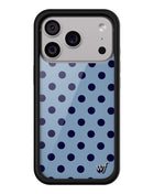 Polka Dot | Blue and Navy Blue iPhone Case iPhone 17 Pro iPhone Case Wildflower Cases
