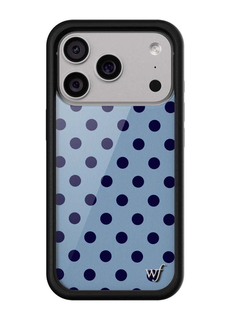 Polka Dot | Blue and Navy Blue iPhone Case iPhone 17 Pro iPhone Case Wildflower Cases