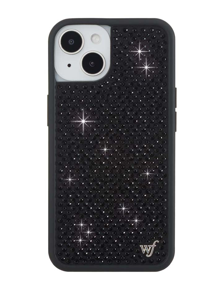 Black Rhinestone iPhone Case by Wildflower