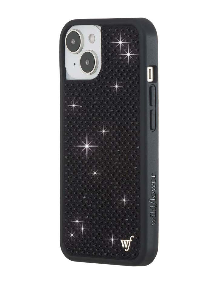 Black Rhinestone iPhone Case by Wildflower