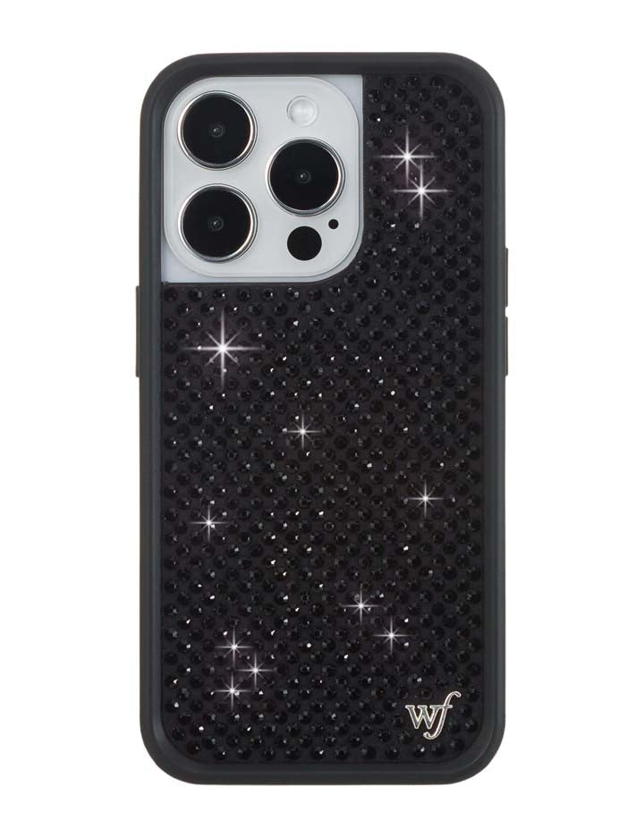 Black Rhinestone iPhone Case by Wildflower