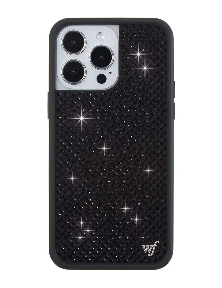 Black Rhinestone iPhone Case by Wildflower