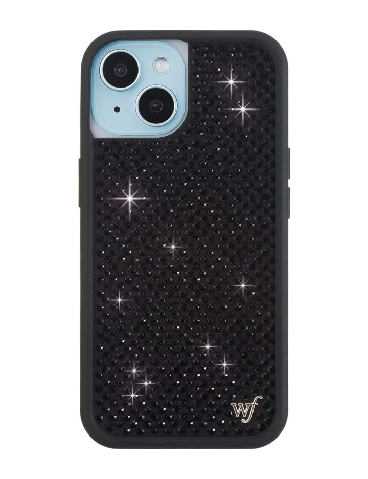 Black Rhinestone iPhone Case by Wildflower