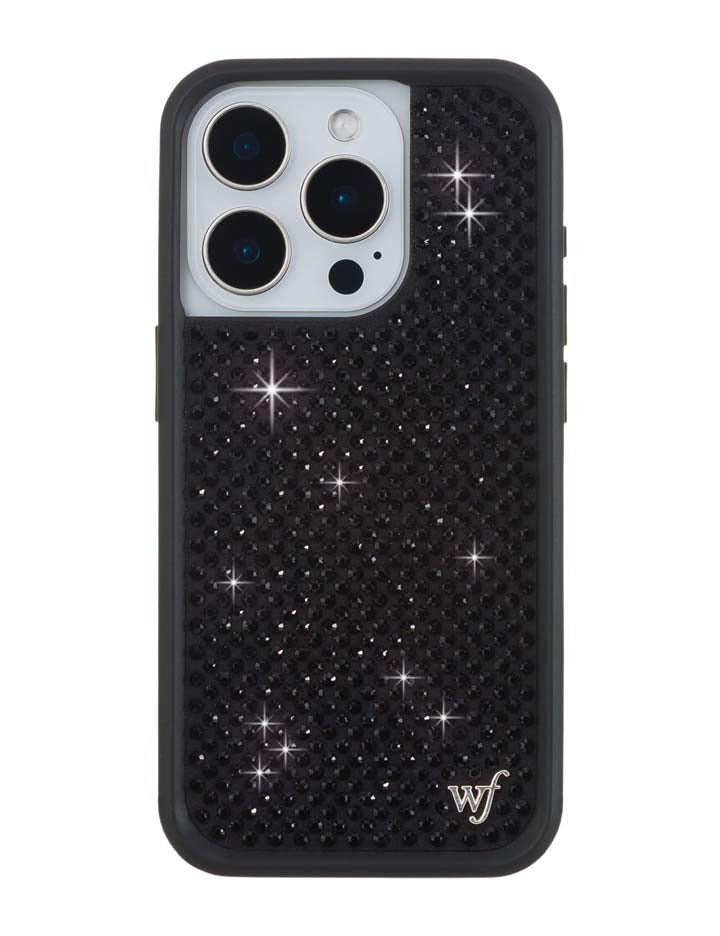 Black Rhinestone iPhone Case by Wildflower
