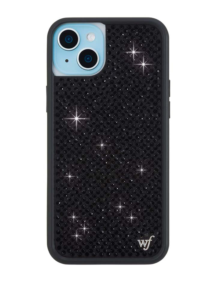 Black Rhinestone iPhone Case by Wildflower