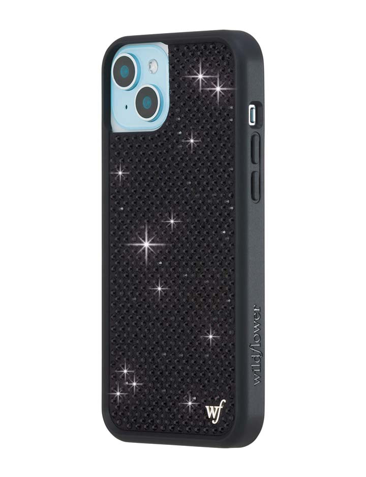 Black Rhinestone iPhone Case by Wildflower