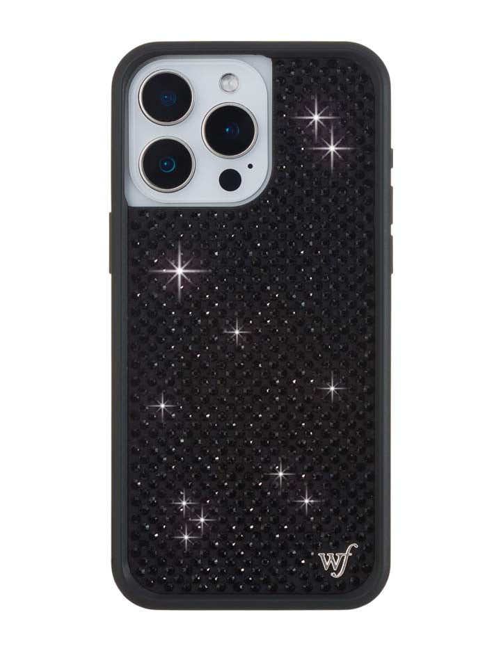 Black Rhinestone iPhone Case by Wildflower