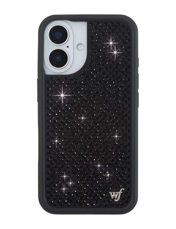 Black Rhinestone iPhone Case by Wildflower