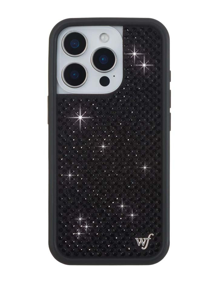 Black Rhinestone iPhone Case by Wildflower