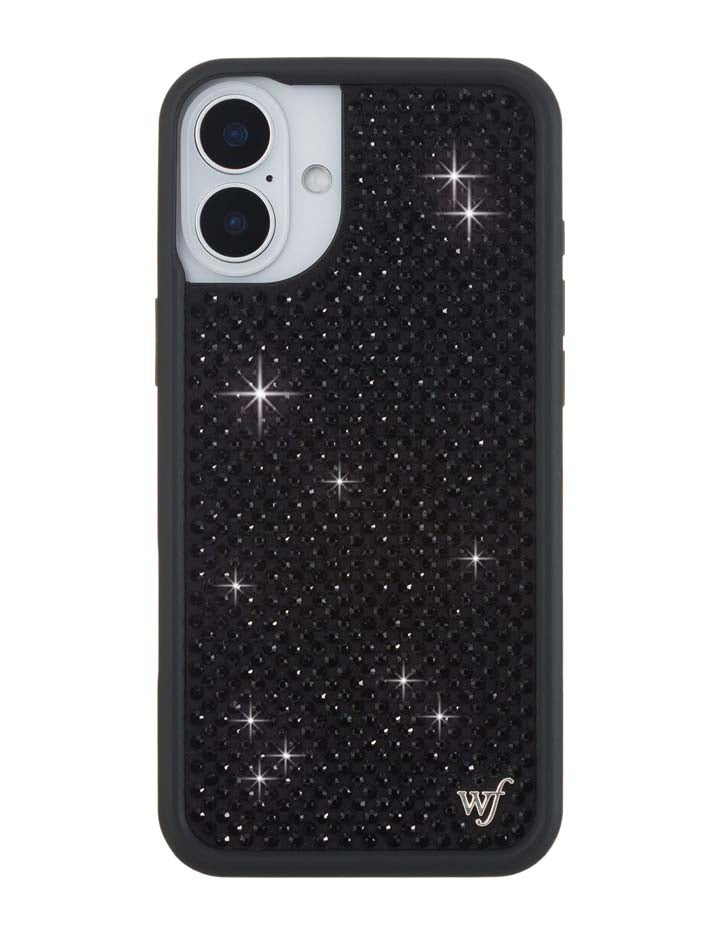 Black Rhinestone iPhone Case by Wildflower