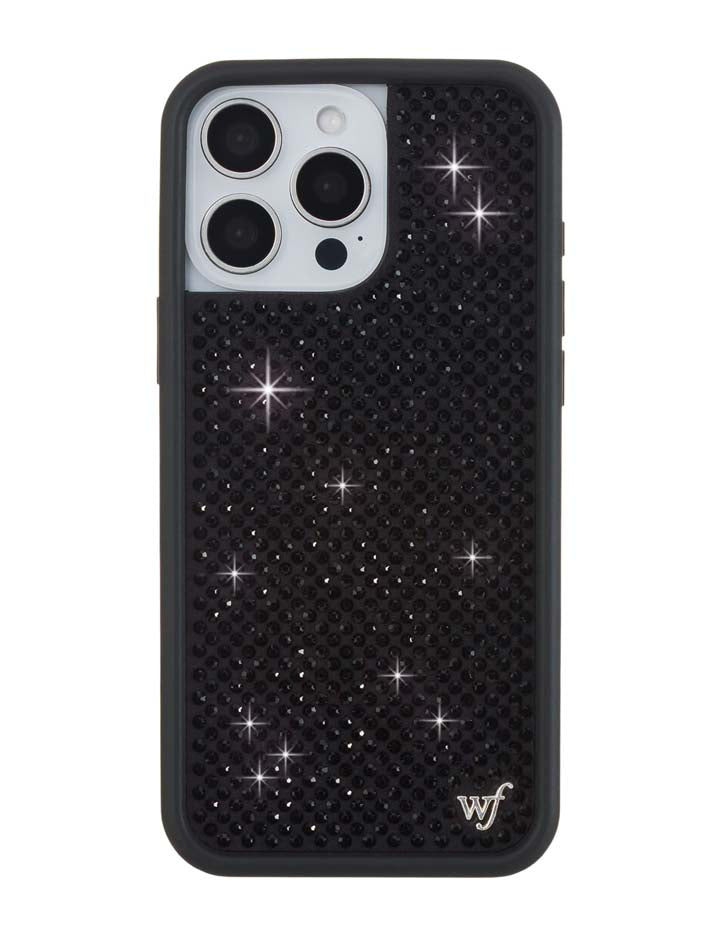 Black Rhinestone iPhone Case by Wildflower