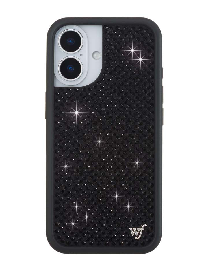 Black Rhinestone iPhone Case by Wildflower