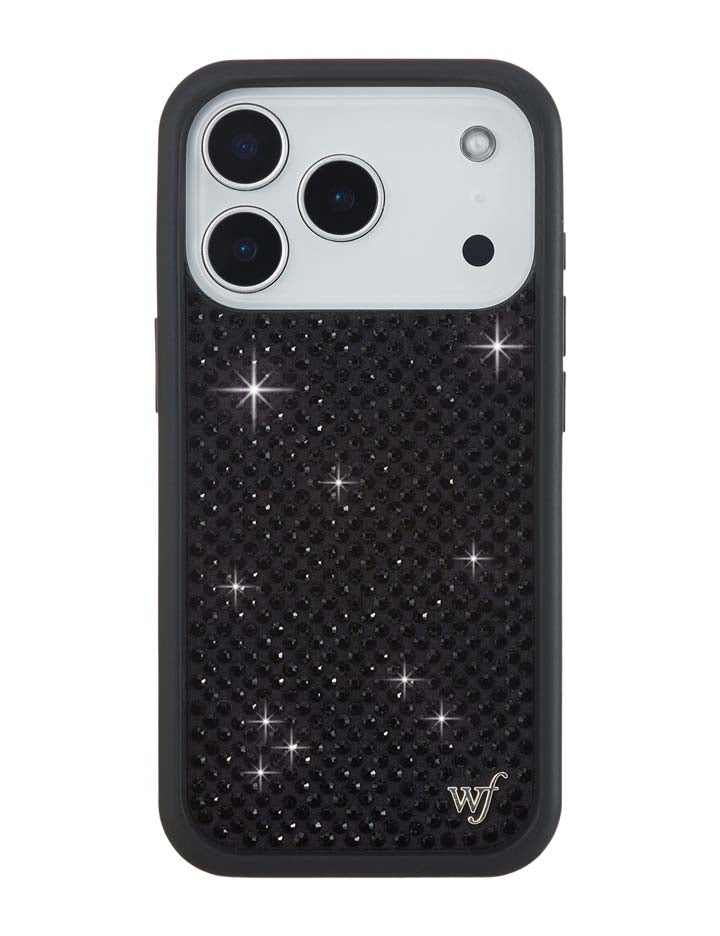 Black Rhinestone iPhone Case by Wildflower