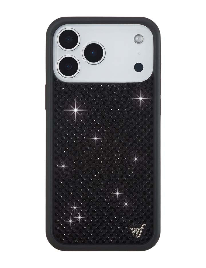 Black Rhinestone iPhone Case by Wildflower