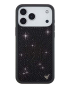 Black Rhinestone iPhone Case by Wildflower