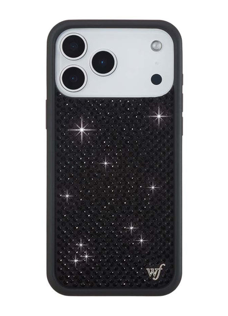 Black Rhinestone iPhone Case by Wildflower