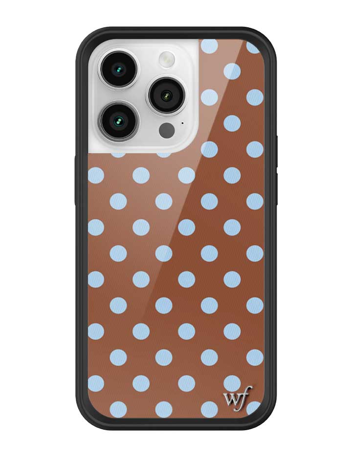 Polka Dot | Brown and Blue iPhone Case iPhone 14 Pro iPhone Case Wildflower Cases