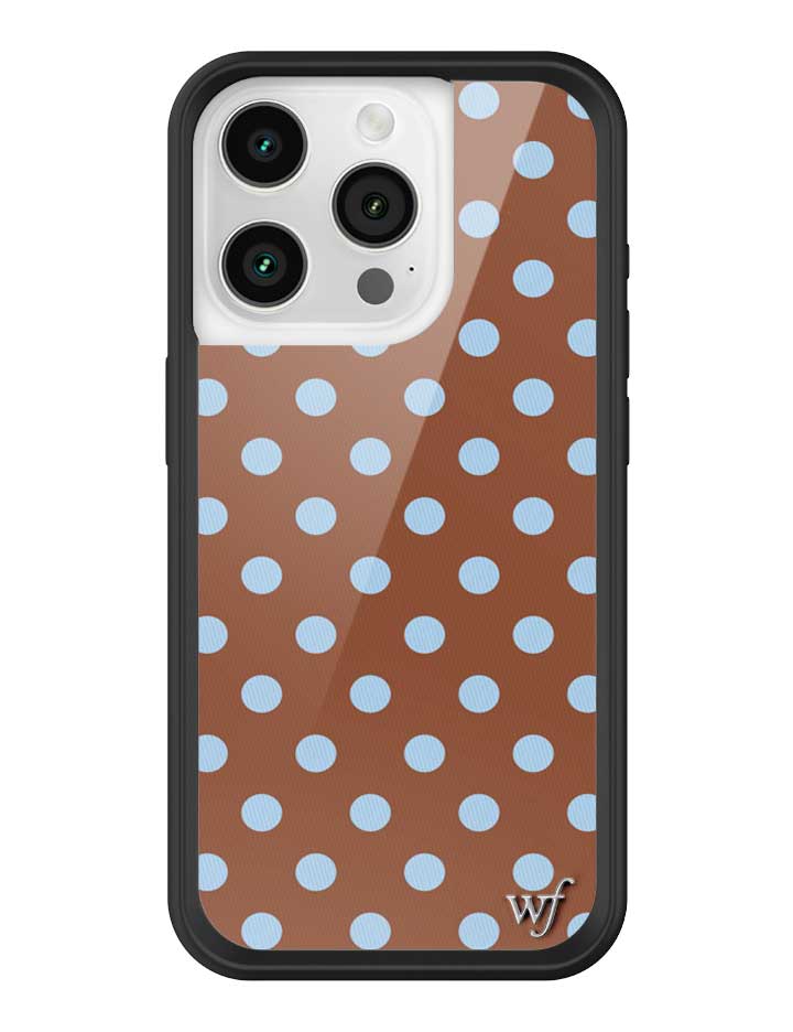Polka Dot | Brown and Blue iPhone Case iPhone 15 Pro iPhone Case Wildflower Cases