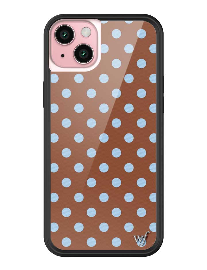 Polka Dot | Brown and Blue iPhone Case iPhone 15 Plus iPhone Case Wildflower Cases