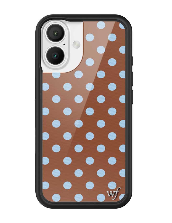 Polka Dot | Brown and Blue iPhone Case iPhone 16 iPhone Case Wildflower Cases