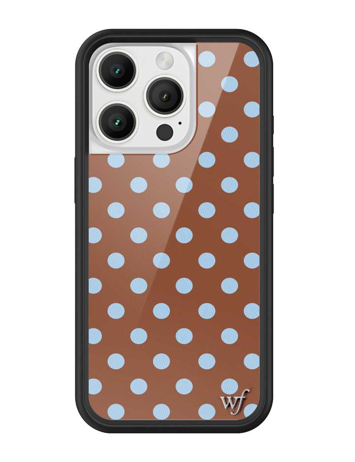 Polka Dot | Brown and Blue iPhone Case iPhone 16 Pro iPhone Case Wildflower Cases