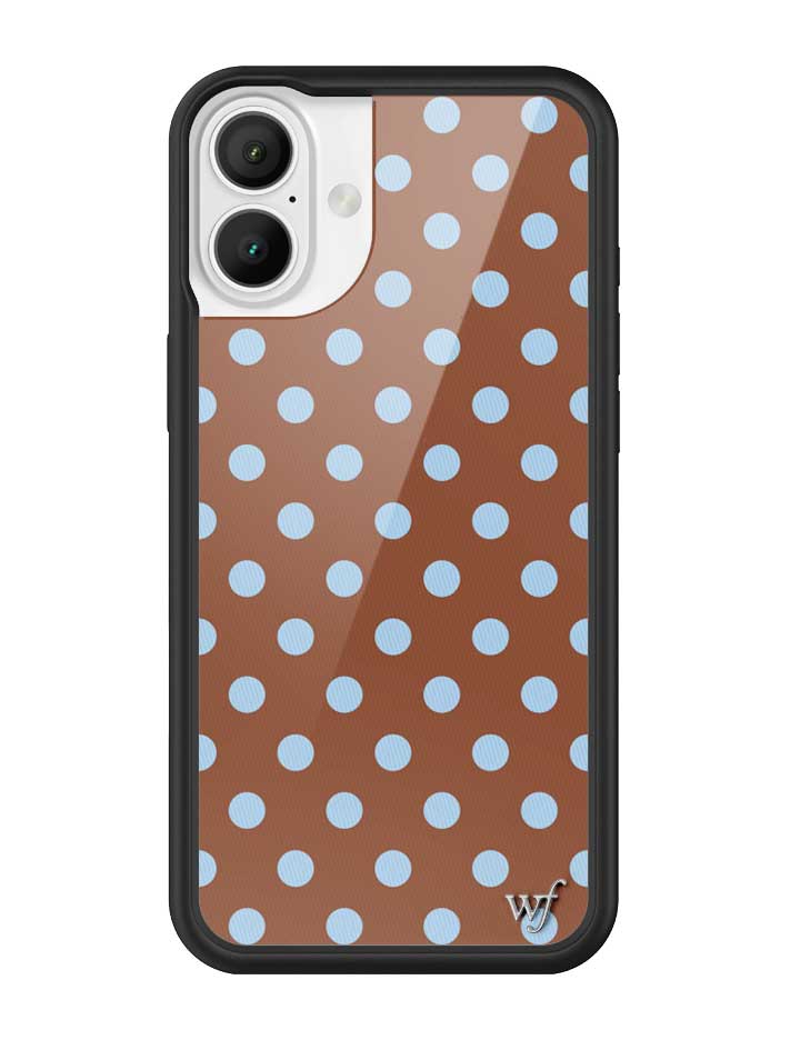 Polka Dot | Brown and Blue iPhone Case iPhone 16 Plus iPhone Case Wildflower Cases