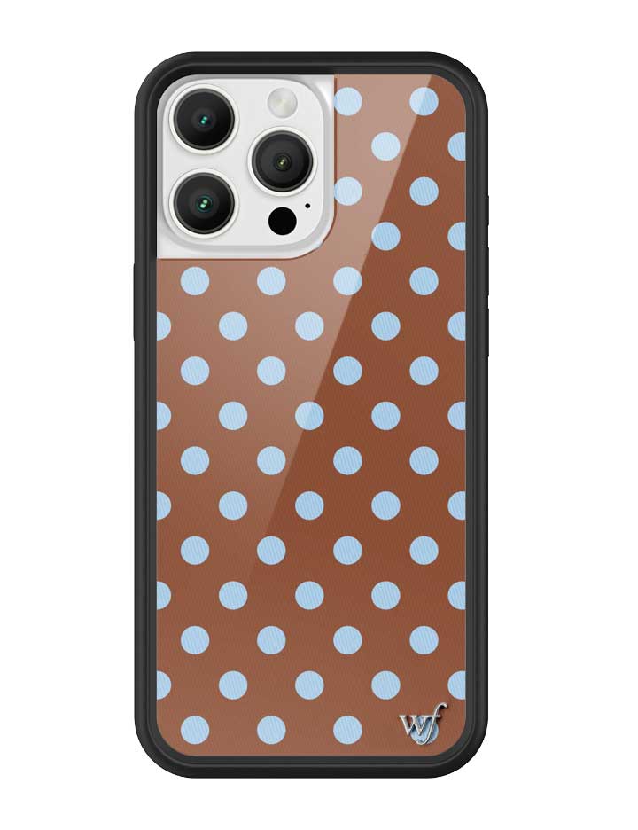 Polka Dot | Brown and Blue iPhone Case iPhone 16 Pro Max iPhone Case Wildflower Cases