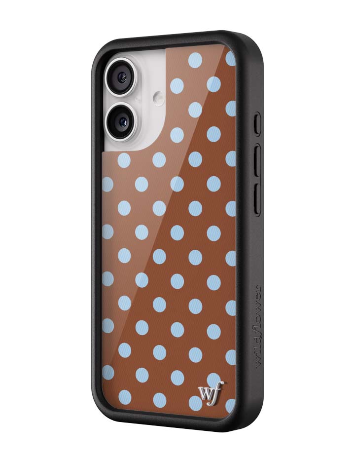 Polka Dot | Brown and Blue iPhone Case iPhone Case Wildflower Cases