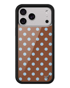 Polka Dot | Brown and Blue iPhone Case