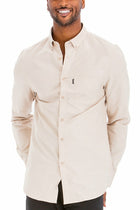 SIGNATURE COTTON BLEND LONG SLEEVE BUTTON DOWN