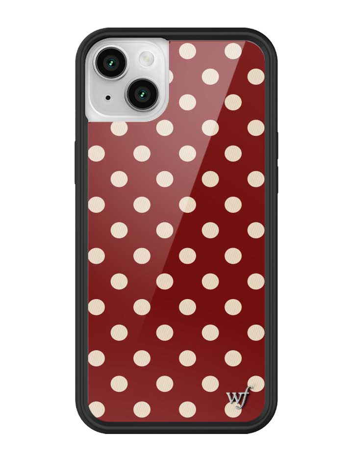 Polka Dot | Burgundy and Cream iPhone Case by Wildflower