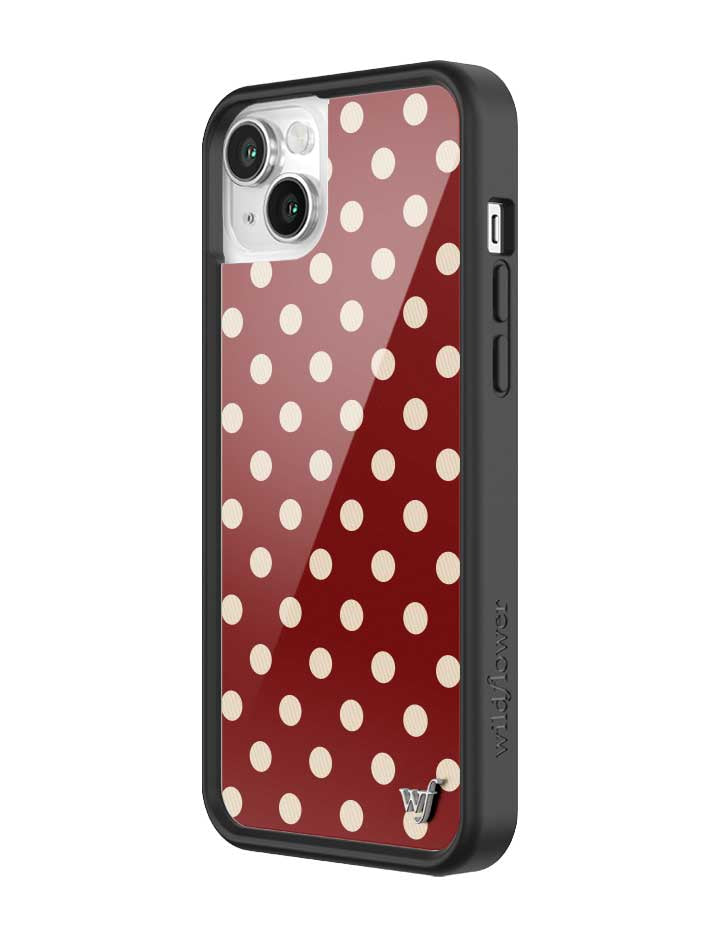 Polka Dot | Burgundy and Cream iPhone Case by Wildflower