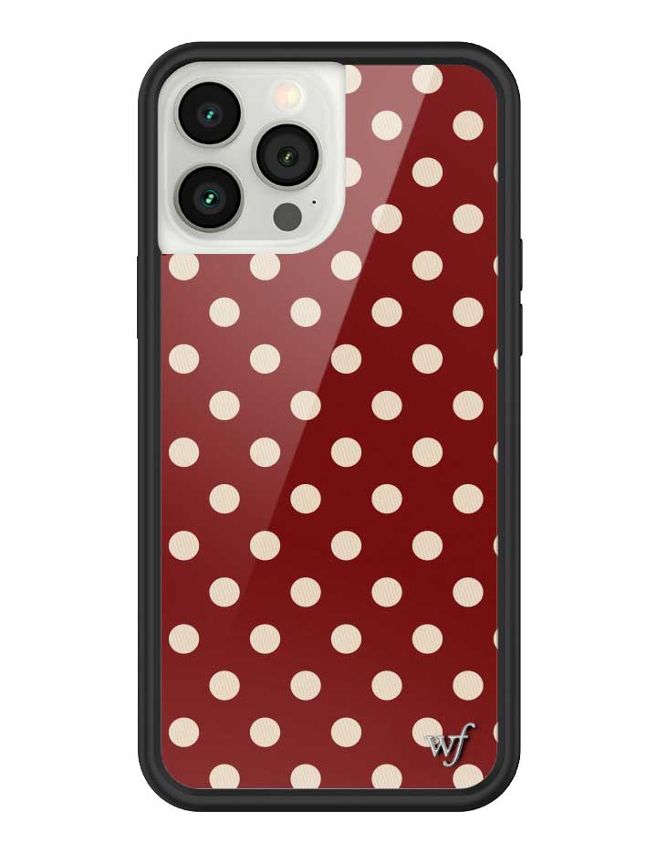 Polka Dot | Burgundy and Cream iPhone Case by Wildflower