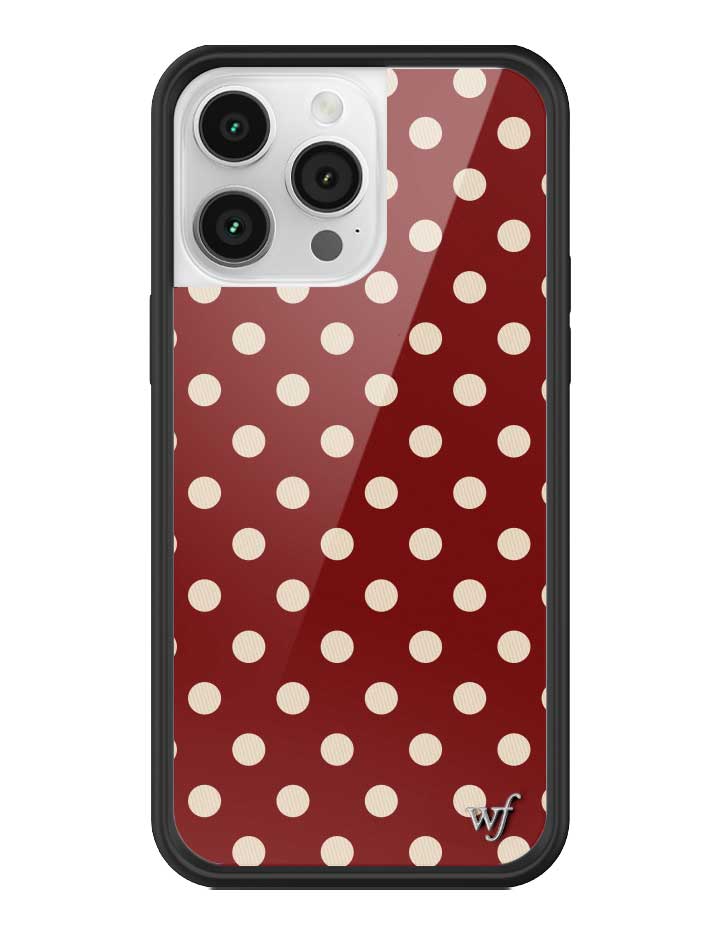 Polka Dot | Burgundy and Cream iPhone Case by Wildflower