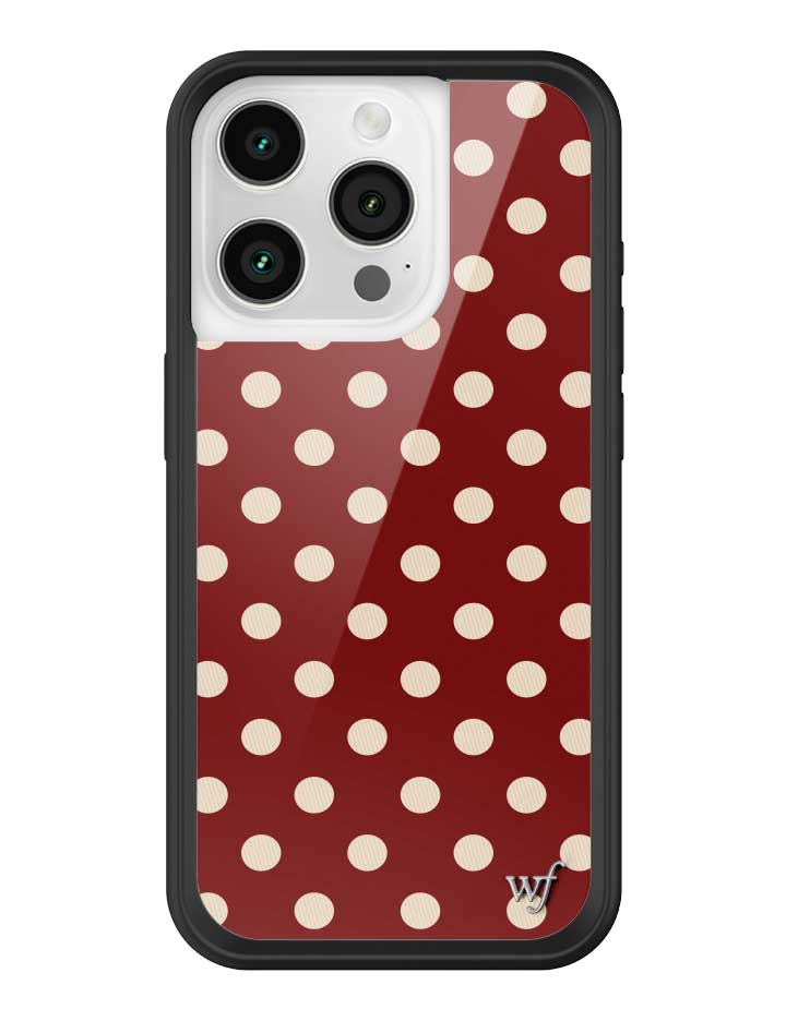 Polka Dot | Burgundy and Cream iPhone Case by Wildflower