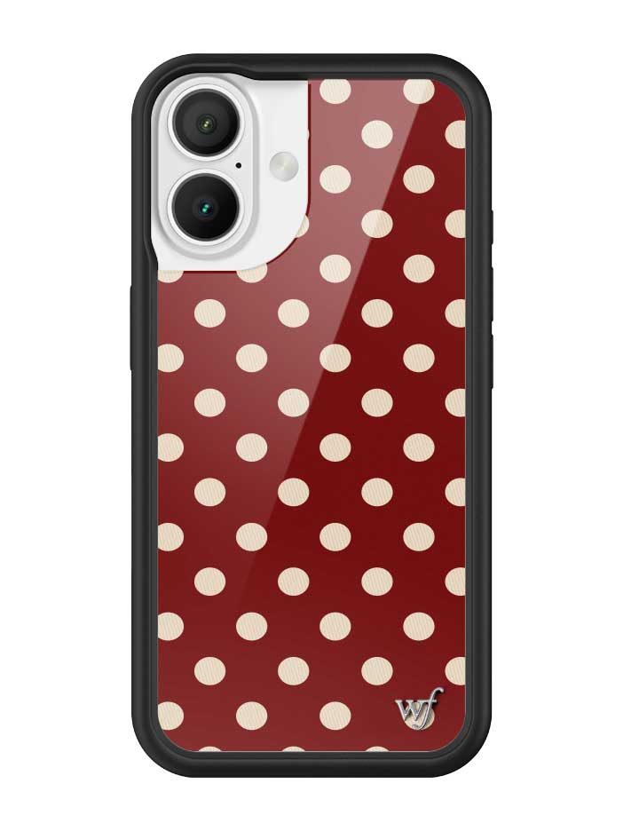 Polka Dot | Burgundy and Cream iPhone Case by Wildflower