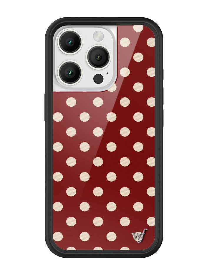 Polka Dot | Burgundy and Cream iPhone Case by Wildflower