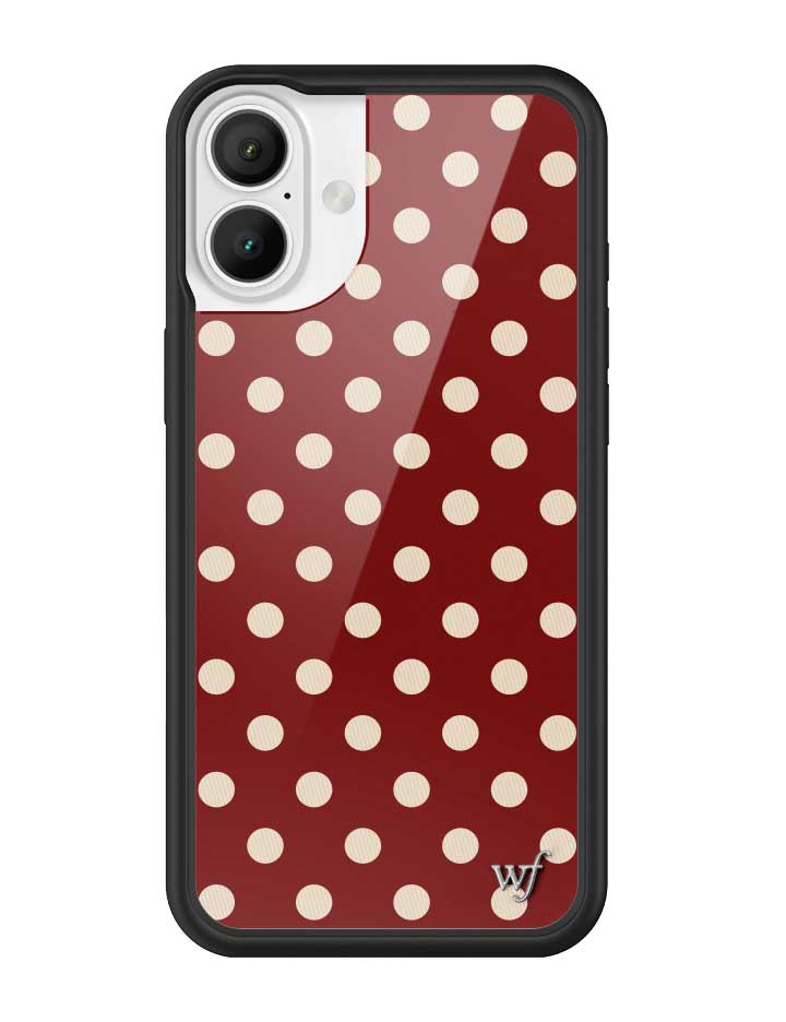 Polka Dot | Burgundy and Cream iPhone Case by Wildflower
