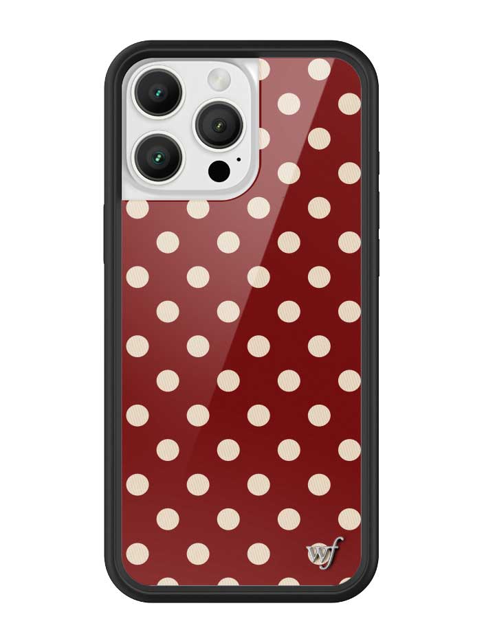 Polka Dot | Burgundy and Cream iPhone Case by Wildflower