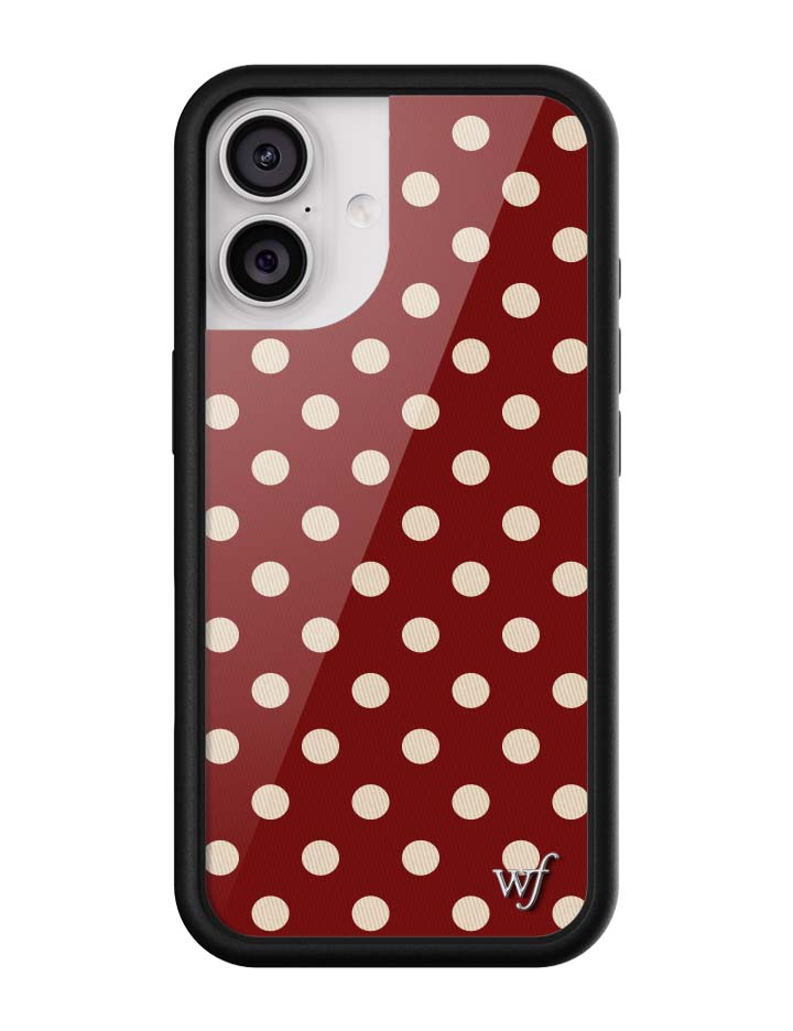Polka Dot | Burgundy and Cream iPhone Case by Wildflower