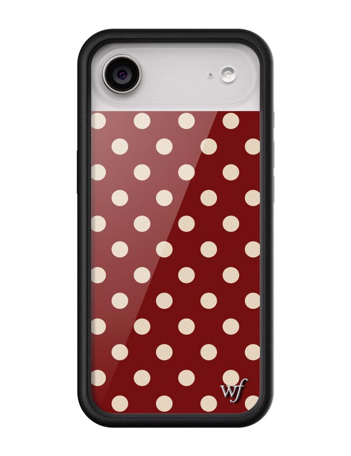 Polka Dot | Burgundy and Cream iPhone Case by Wildflower