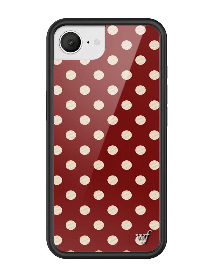 Polka Dot | Burgundy and Cream iPhone Case by Wildflower