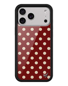 Polka Dot | Burgundy and Cream iPhone Case by Wildflower