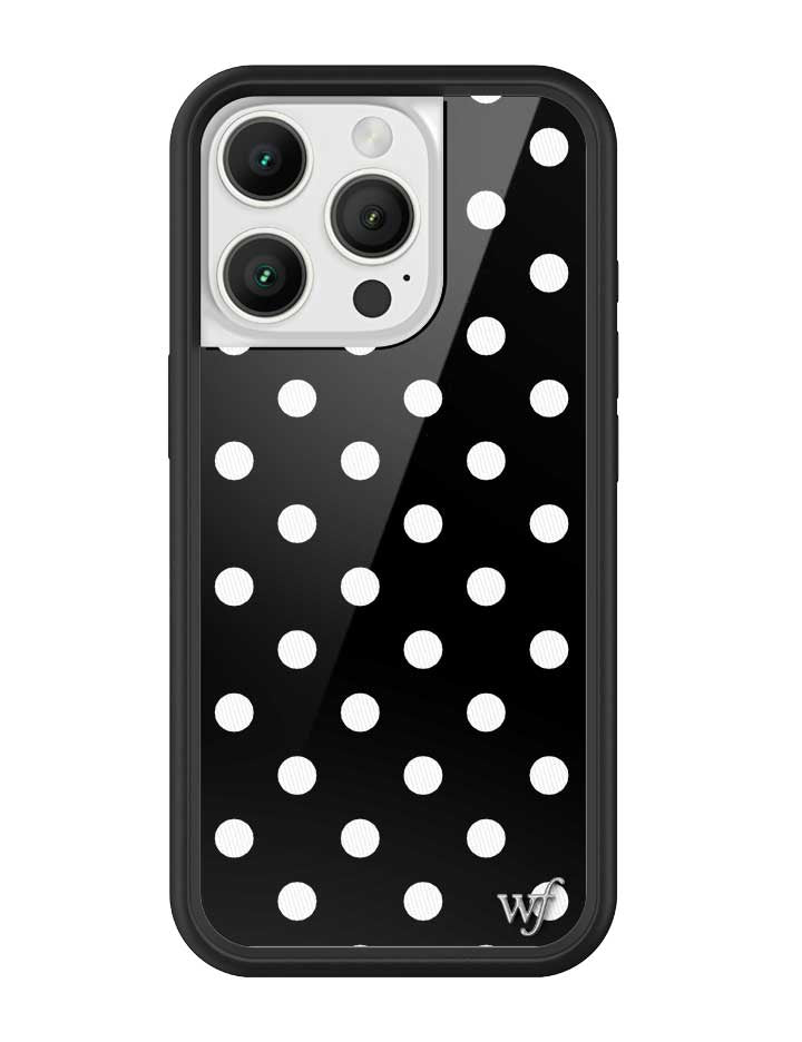 Polka Dot | Black and White iPhone Case iPhone 16 Pro iPhone Case Wildflower Cases