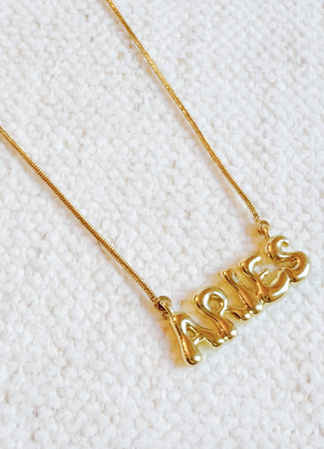Balloon Letter Zodiac Necklace