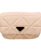 Faux Leather Rectangle Clutch Crossbody Bag