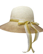 Ombre Bow Band Straw Sun Hat