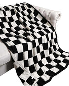 Reversible Checkerboard Patterned Throw Blanket